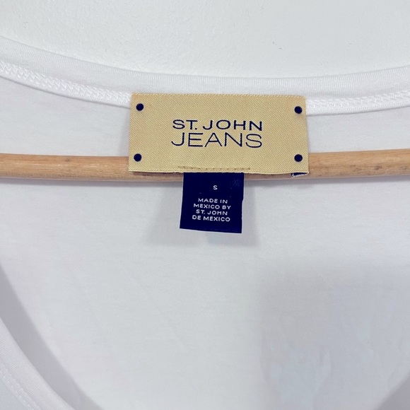 St. John Gold and Black Embellished Flower White Tanktop S - Picture 8 of 11